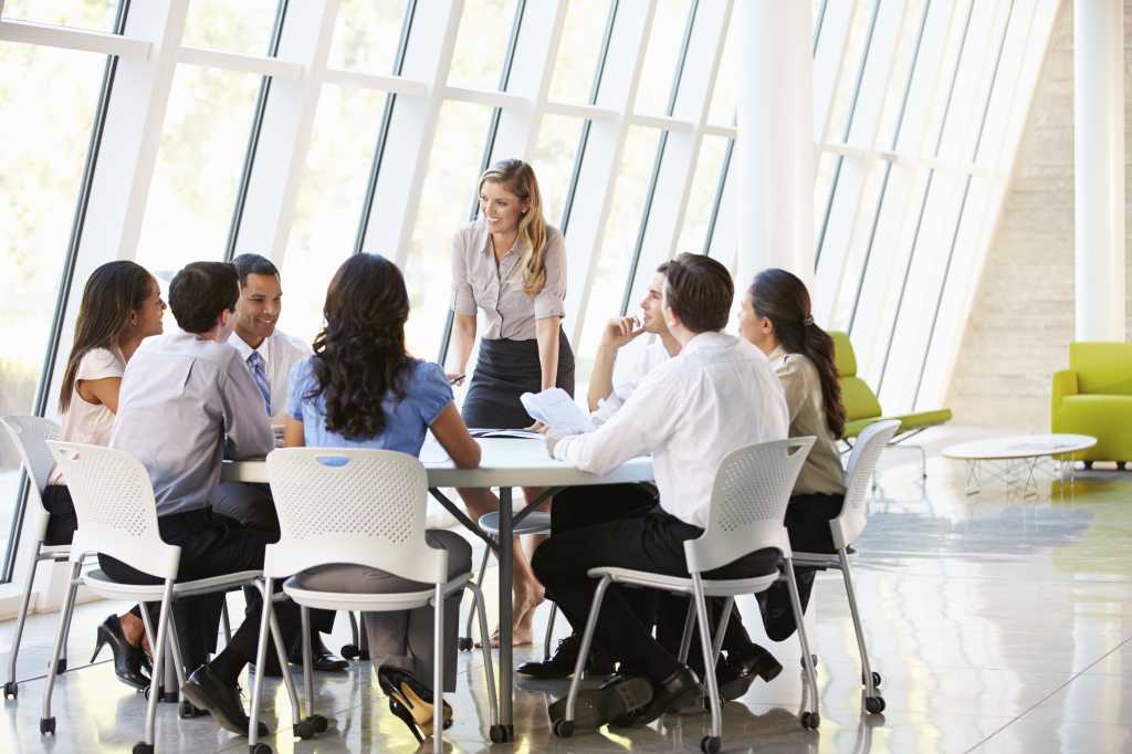 business people having a meeting in modern office