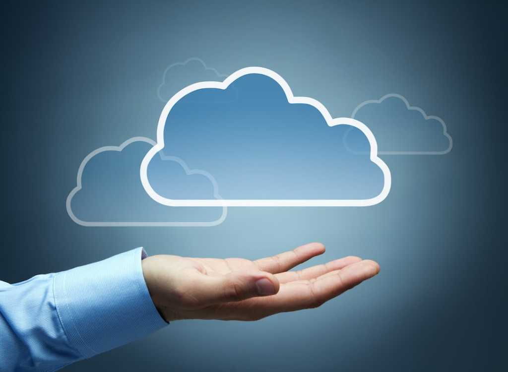 hand holding cloud