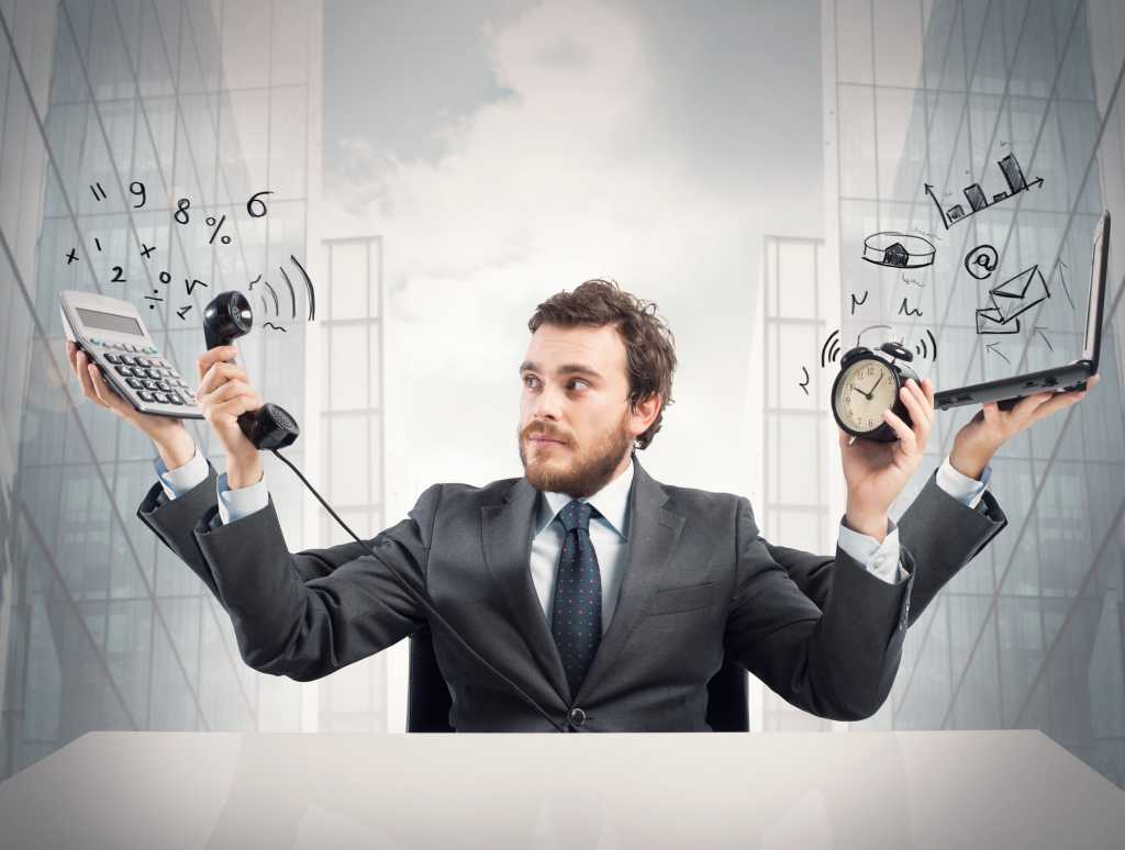 overworked multitasking tech workers