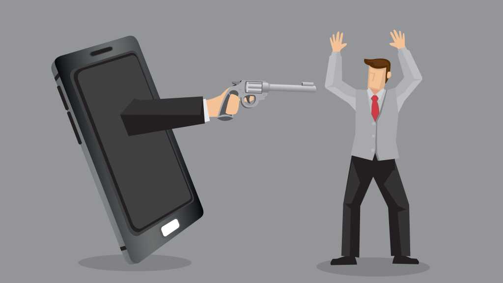 Blackmail, Gun, AI, Phone, Man